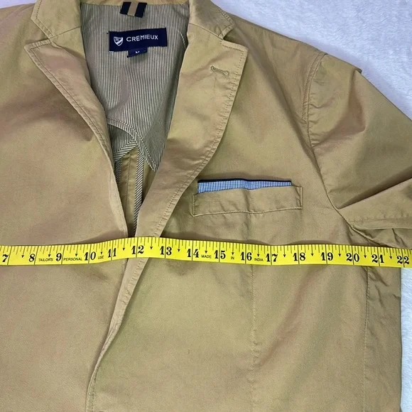 Cremieux Men’s Summer Blazer Neutral Khaki Beige Medium - Picture 10 of 12